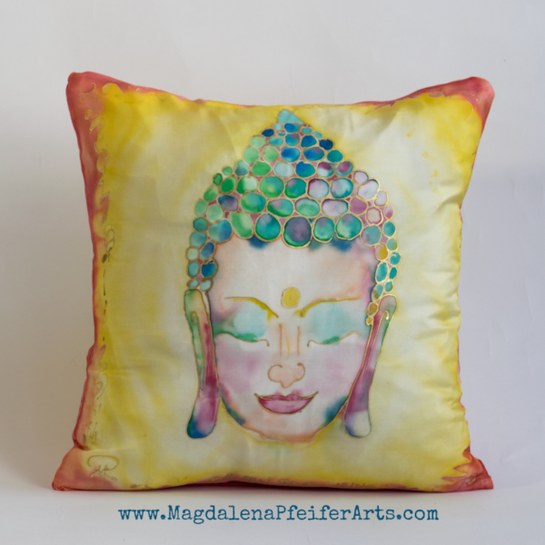 010 Jedwabna poduszka Słoneczny Budda / Silk Cushion Sunny Buddha